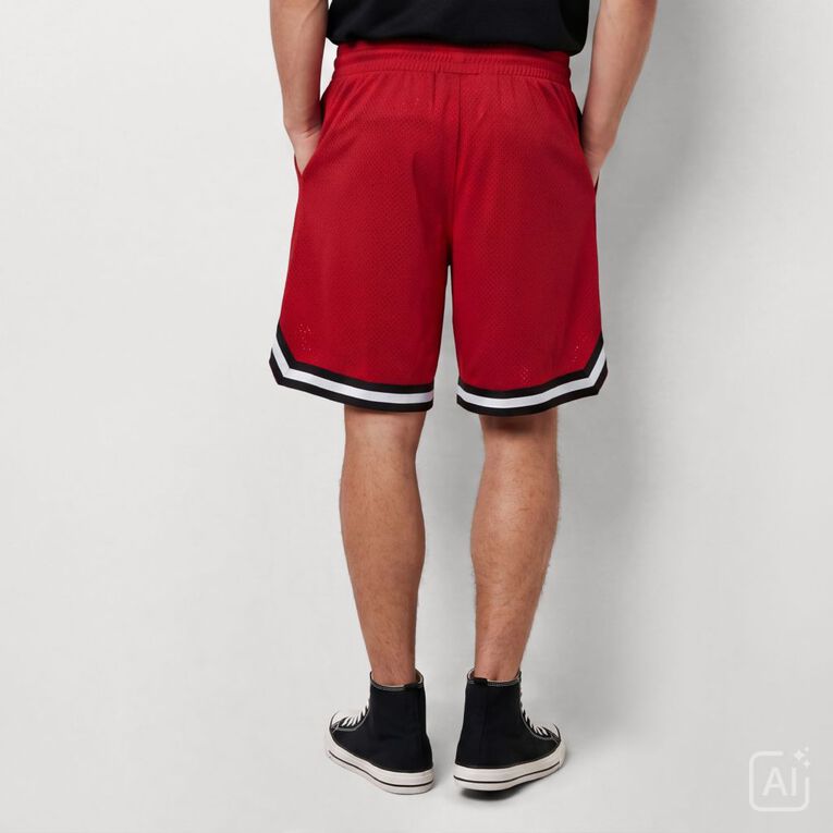 Garage Men's Basketball Shorts, Red Dark, hi-res