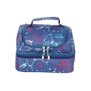 Living & Co Double Decker Lunch Bag Gamer Blue Blue