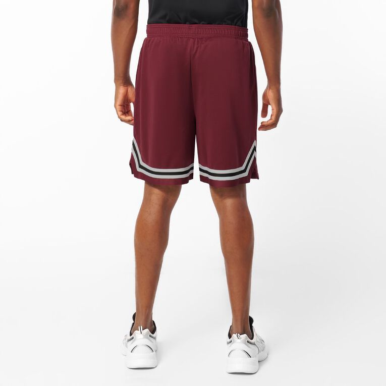 Active Intent Men's Active Basketball Shorts, Red Dark, hi-res