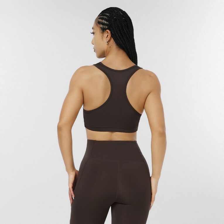 Active Intent Women's Low Impact Crop Top, Brown Dark, hi-res