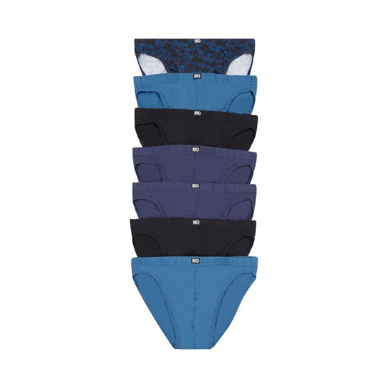 Rio Men's Slim Fit Briefs 7 Pack, Blue Dark, hi-res