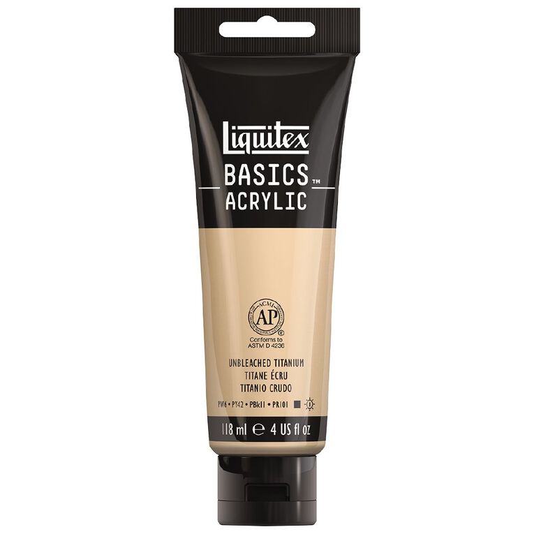 Liquitex Basics Acrylic 118ml Unbleached Titanium, , hi-res