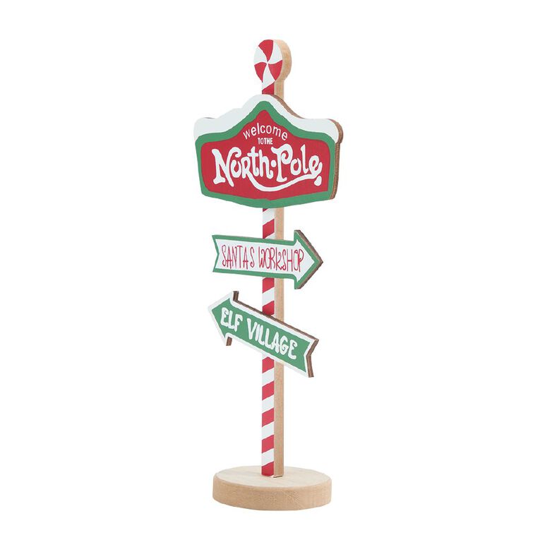 Wonderland Novelty Welcome to the North Pole Table Top Decoration, , hi-res