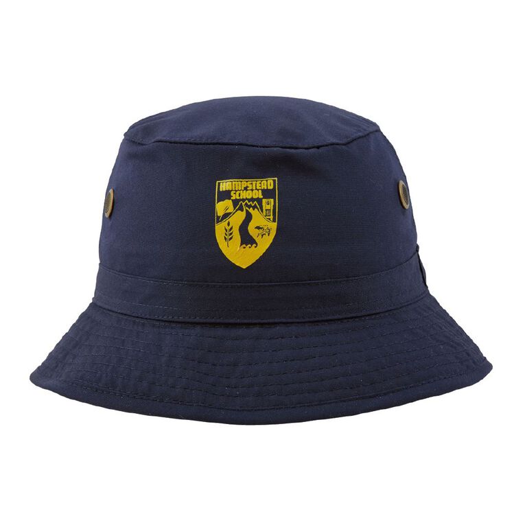 Schooltex Hampstead School Bucket Hat with Transfer, Navy, hi-res