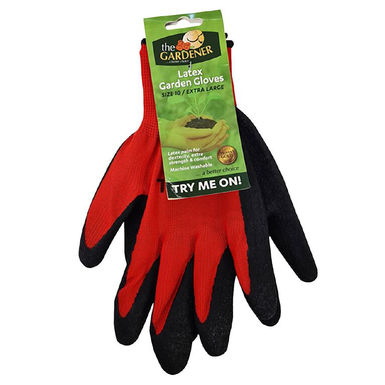 The Gardener Latex Contractor Gardening Gloves Assorted XL, , hi-res