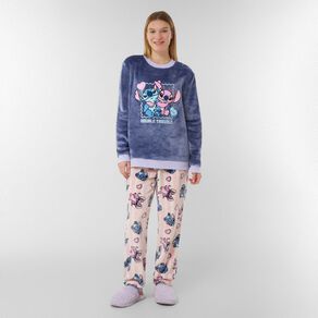 Stitch Women's Coral Fleece Pyjama Set
