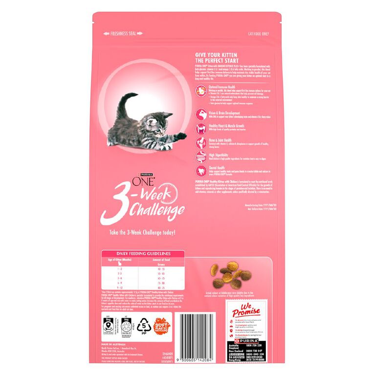 PURINA ONE Kitten Chicken Dry Cat Food 1.4kg, , hi-res