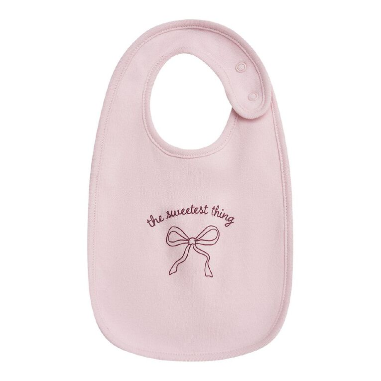 Young Original Babies' Dome Bibs 3 Pack, Pink Light, hi-res