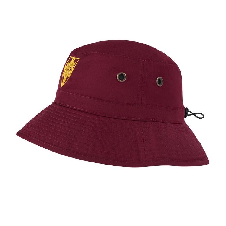 Schooltex Waiuku College Bucket Hat with Embroidery, Burgundy, hi-res