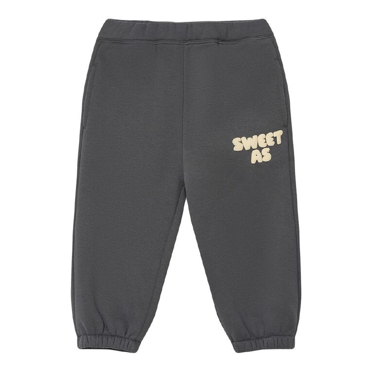 Young Original Toddler Boys' Cosy Fleece Trackpants, Grey Dark, hi-res