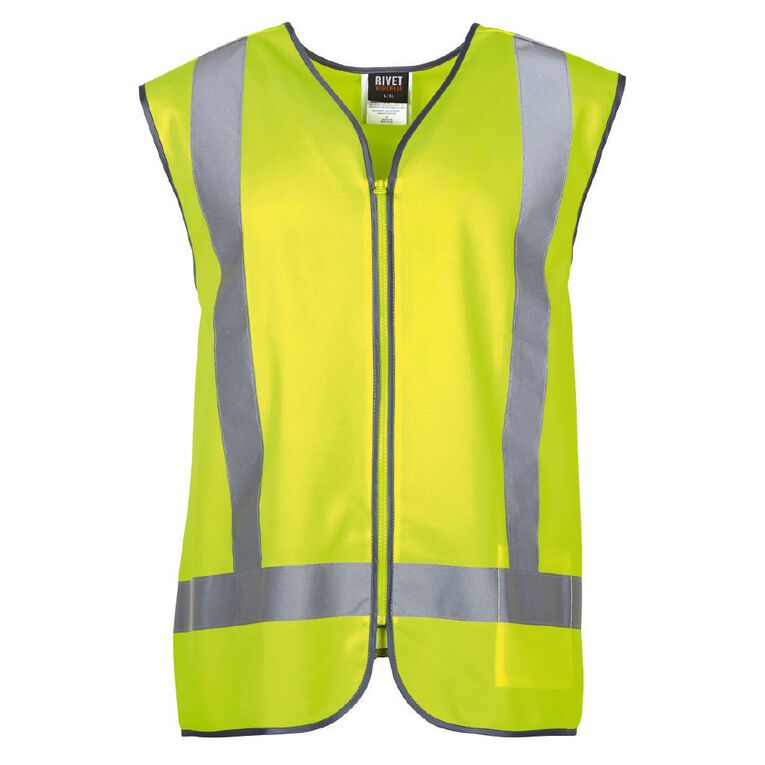 Rivet Hi Vis Vest, Yellow, hi-res