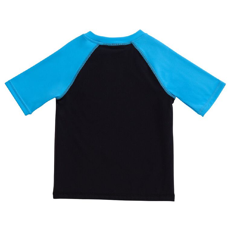 Sonic Short Sleeve Rash Vest, Black, hi-res