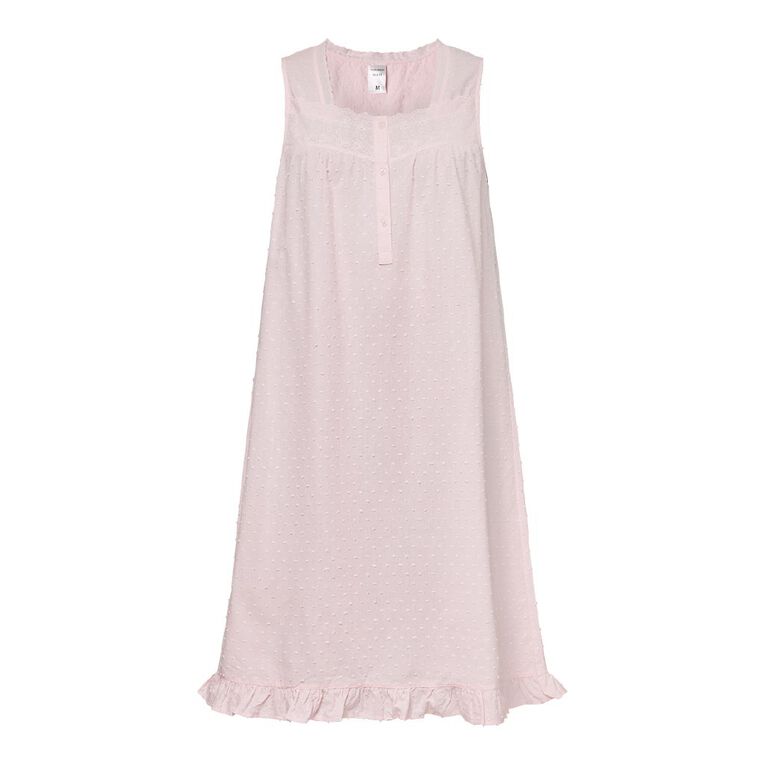 H&H Women's Dobby Nightie, Pink Light, hi-res