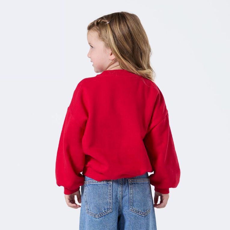 Hello Kitty Oversized Crew Sweat, Red Mid, hi-res