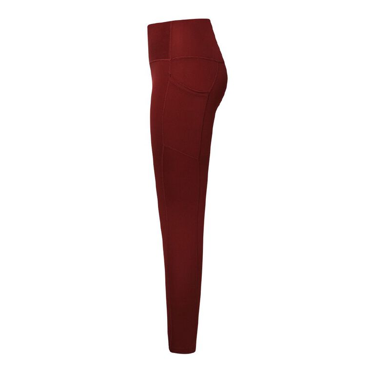 Active Intent Women's Soft Side Pocket Leggings, Red Dark, hi-res