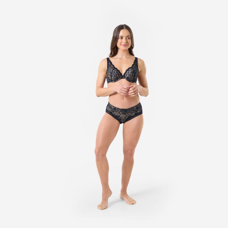 H&H Women's Florence Boyleg Briefs, Black, hi-res