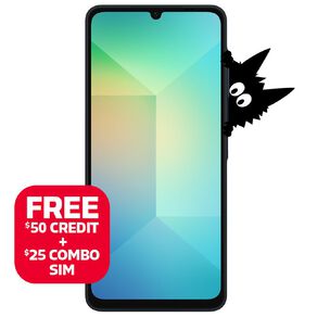 Samsung Galaxy A06 4G 64GB with Warehouse Mobile Sim Black