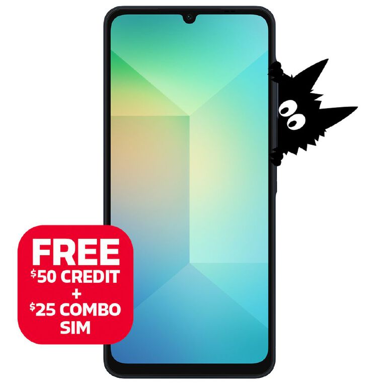 Samsung Galaxy A06 4G 64GB with Warehouse Mobile Sim Black