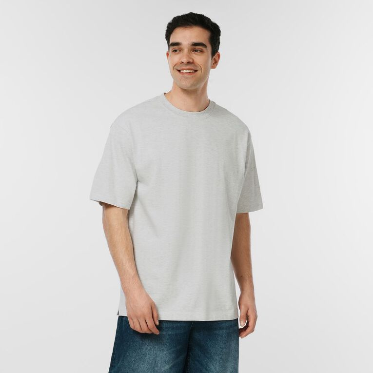 Garage Men's Heavyweight Boxy Tee, Grey Marle, hi-res