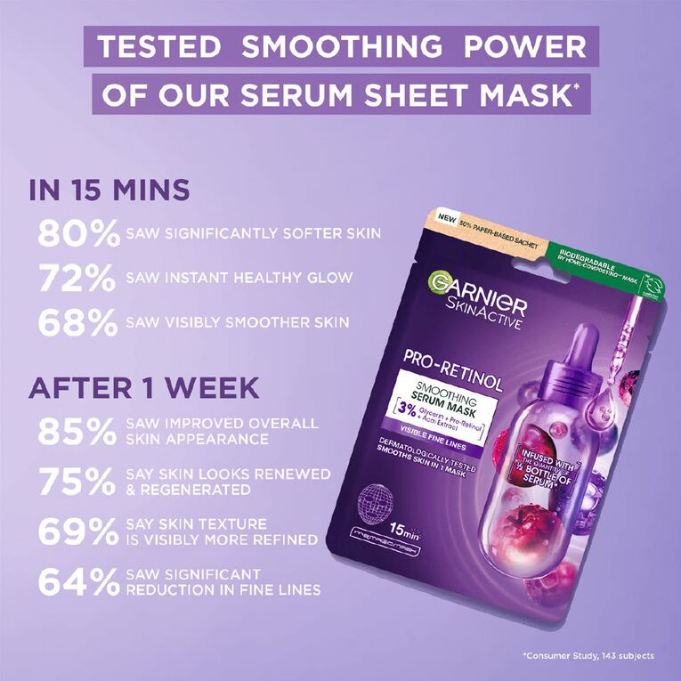 Garnier Pro Retinol Tissue Mask, , hi-res