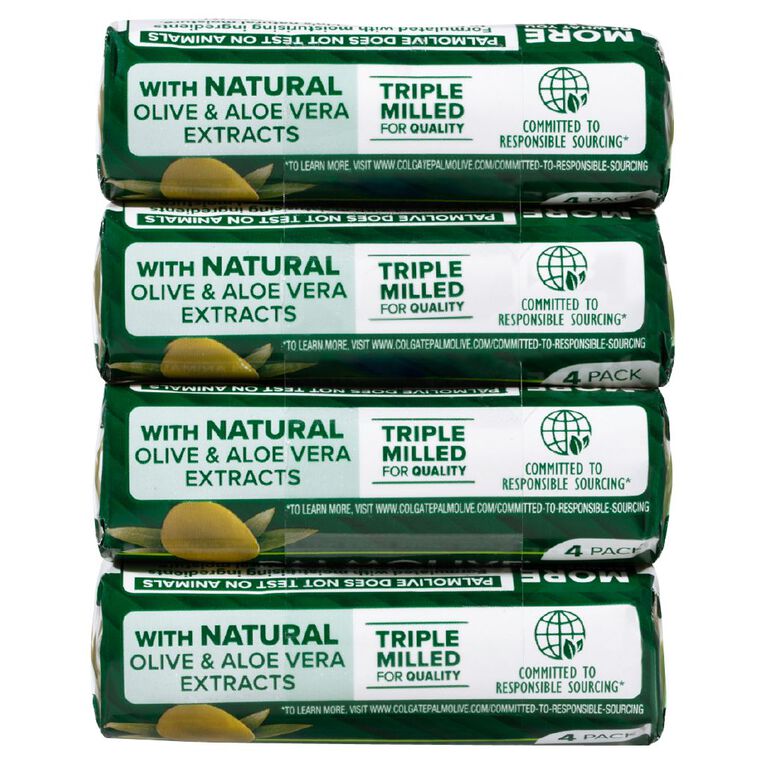 Palmolive Naturals Aloe & Olive Moisture Care Soap 90g 4 Pack Green Mid, , hi-res