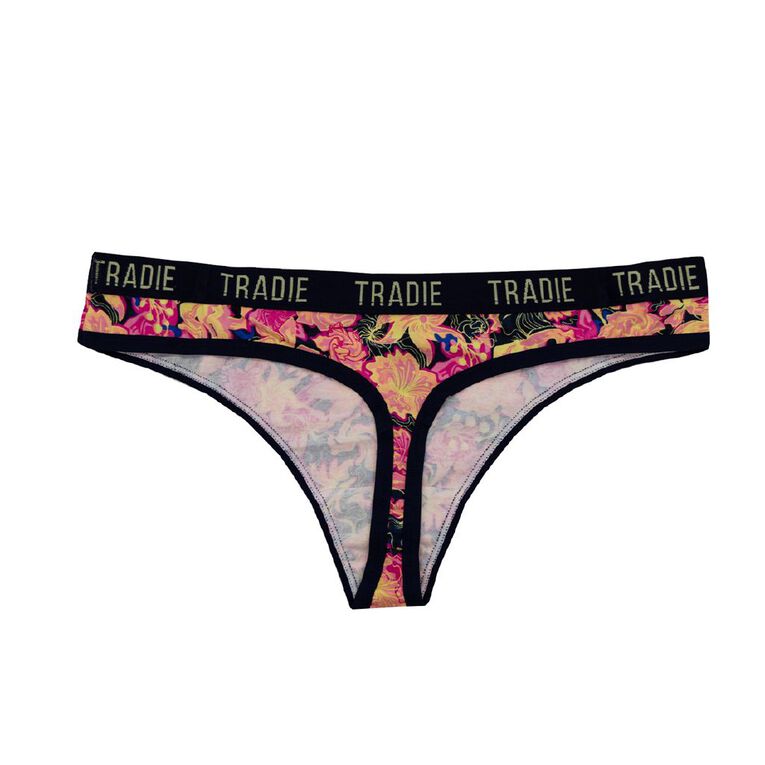 Tradie Women's G-string 3 Pack, Pink, hi-res