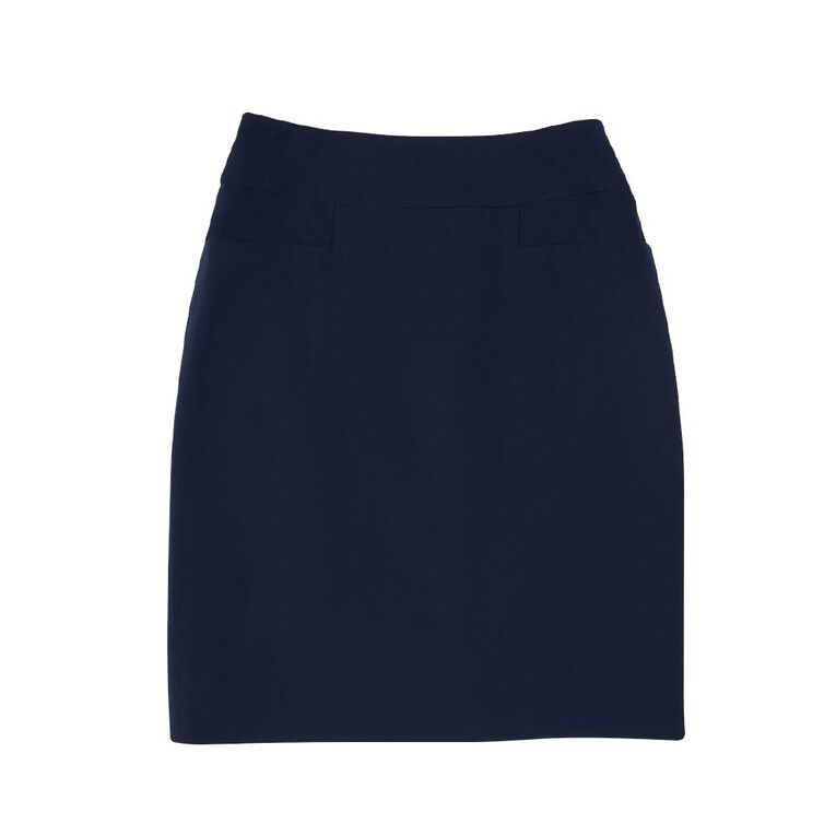 Schooltex Ladies' Classic Knee Length Skirt, Navy, hi-res