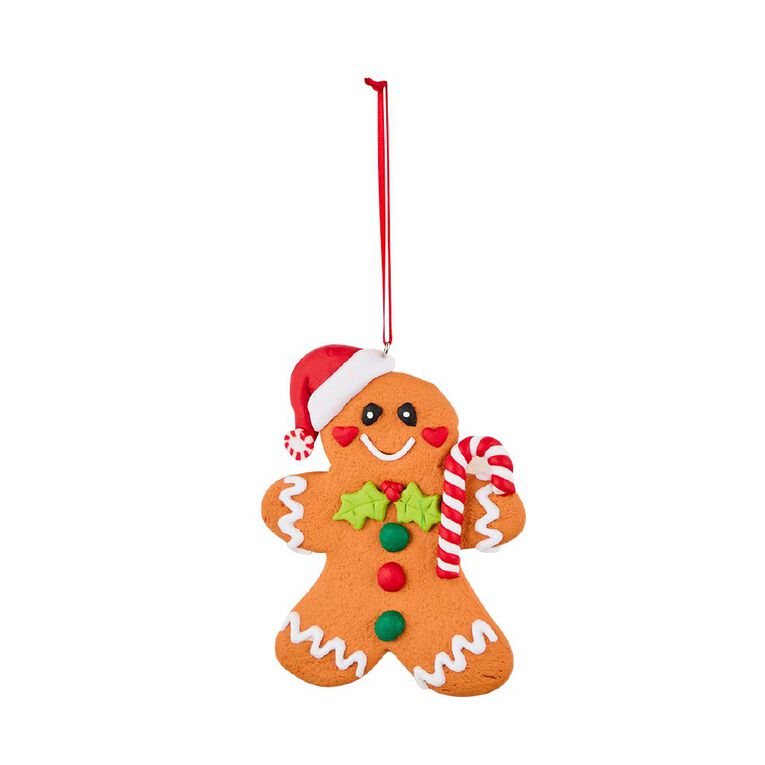 Wonderland Clay Christmas Decoration Gingerbread Man 11cm, , hi-res