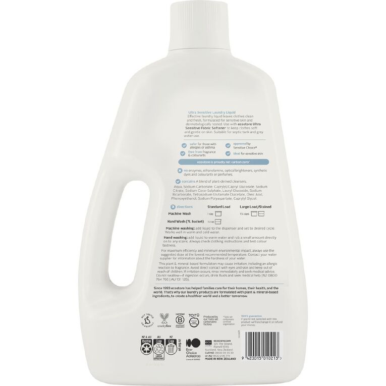 Ecostore Laundry Liquid Ultra Sensitive 4L, , hi-res