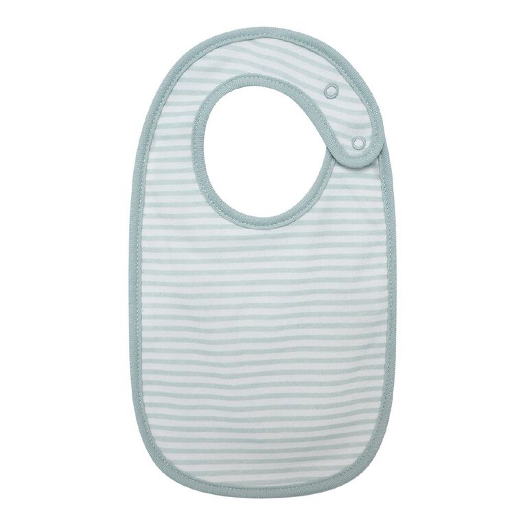 Young Original Babies' Dome Bibs 3 Pack, Blue Light DINO, hi-res