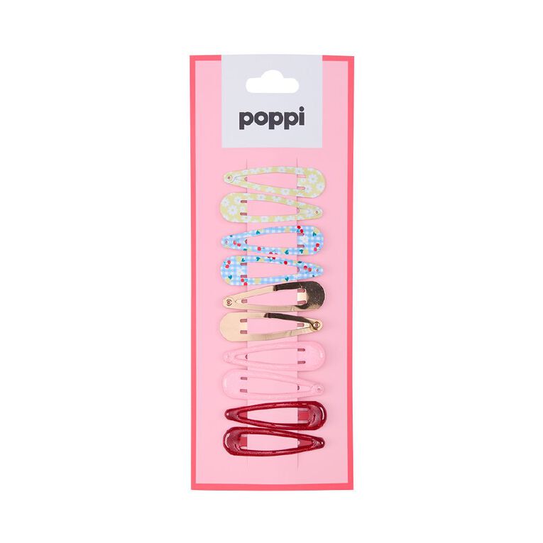 Poppi Hair Clips Cherry 10 Pack, , hi-res