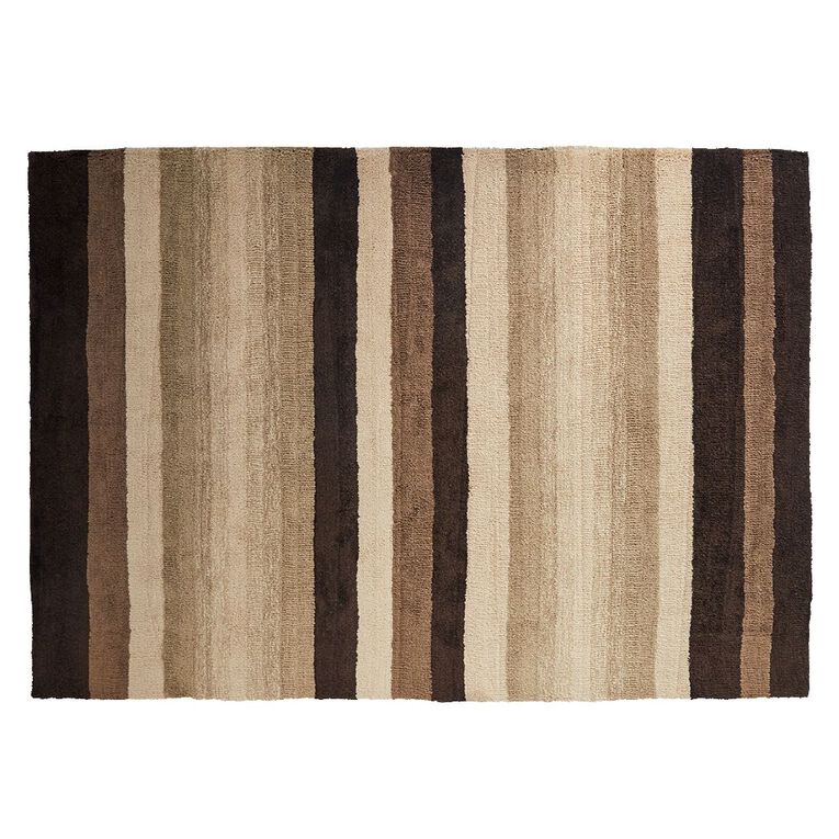 茶色です)OGLABEL RUG EXTRA ひっかかり LARGE BROWN ラグ