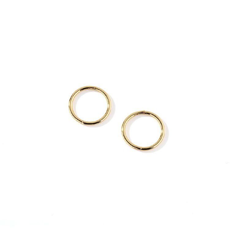Sterling Silver Gold Plated Sleeper Earrings, , hi-res
