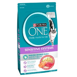 PURINA ONE ONE Adult Sensitive Systems Salmon & Tuna Dry Cat Food 1.4kg