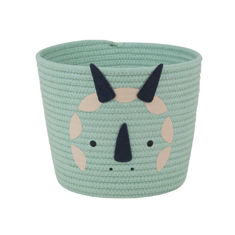 Living & Co Kids Cotton Rope Basket Dino Green, , hi-res