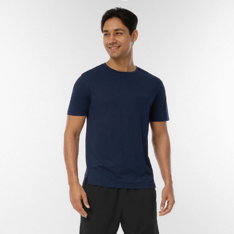 Active Intent Men's Running Tee, Blue Dark, hi-res