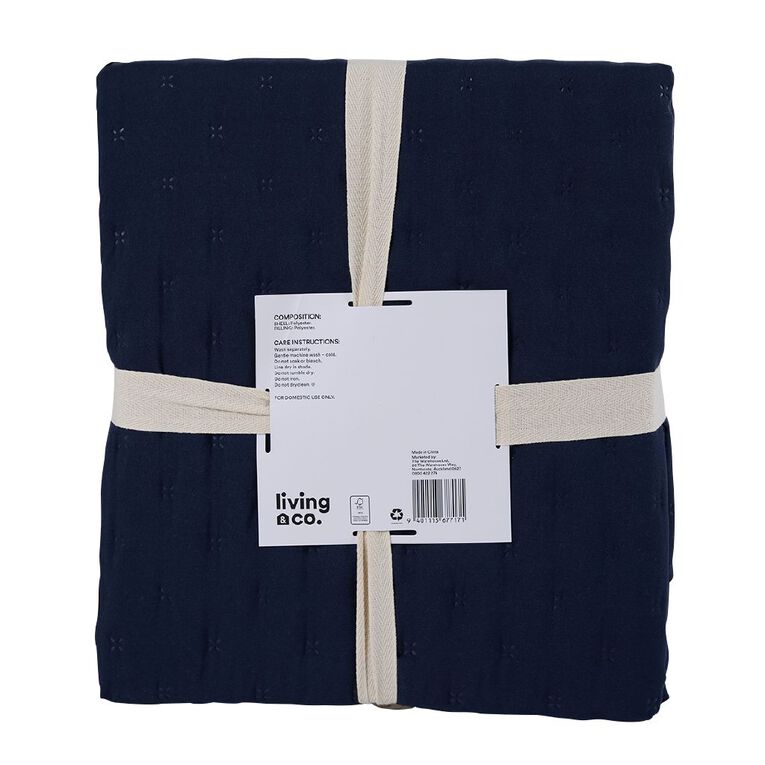 Living & Co Kids Quilted Blanket Blue Single, , hi-res