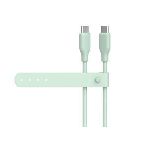 Tech.Inc Silicon USB-C to C Cable With Silicon Tie TICABS02GN Green
