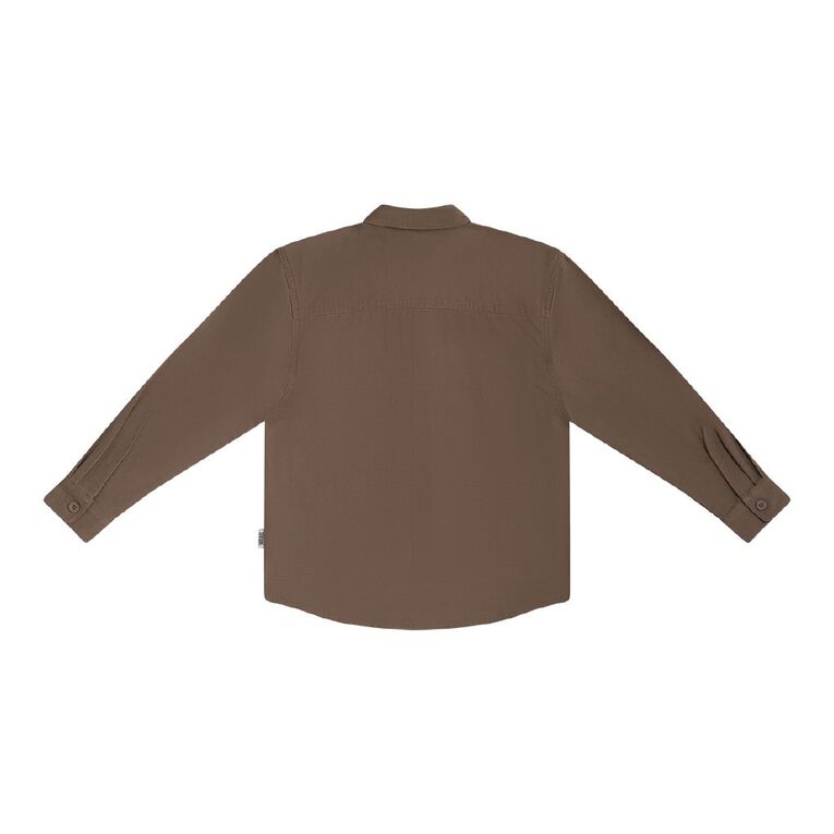 Young Original Long Sleeve Utility Shirt, Brown Mid, hi-res