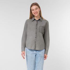 H&H Women's Basic Chambray Shirt