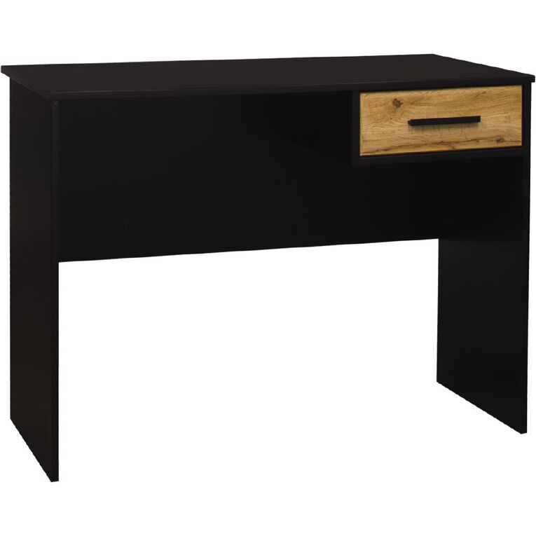 Living & Co Takiwira 1 Drawer Desk - Black, , hi-res