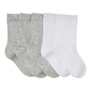 H&H Infants' Rib Crew Socks 5 Pack