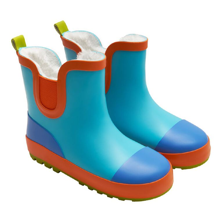 Young Original Senior Kids' Rubber Ankle Gumboots, Blue, hi-res