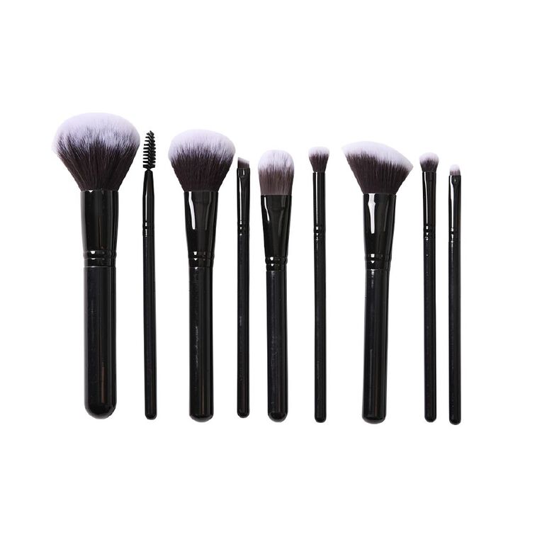 Poppi Makeup Face & Eye Brush Set 9 Piece 9 Pack, , hi-res