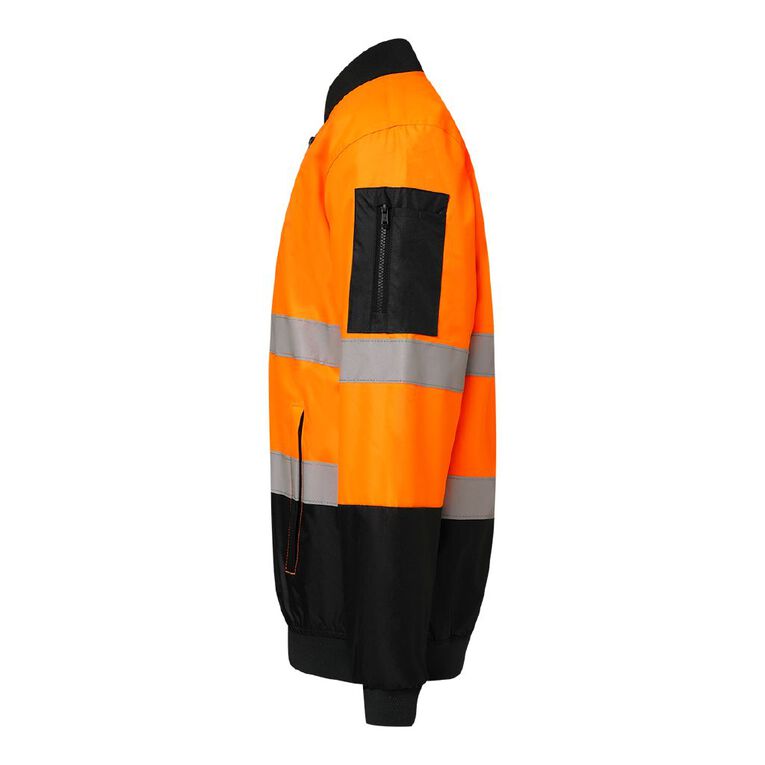 Rivet High Visibilty Bomber Jacket, Orange, hi-res