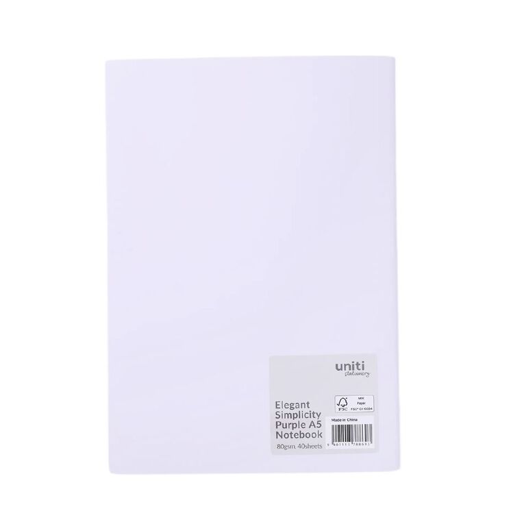 Uniti Stationery Elegant Simplicity A5 Notebook, , hi-res