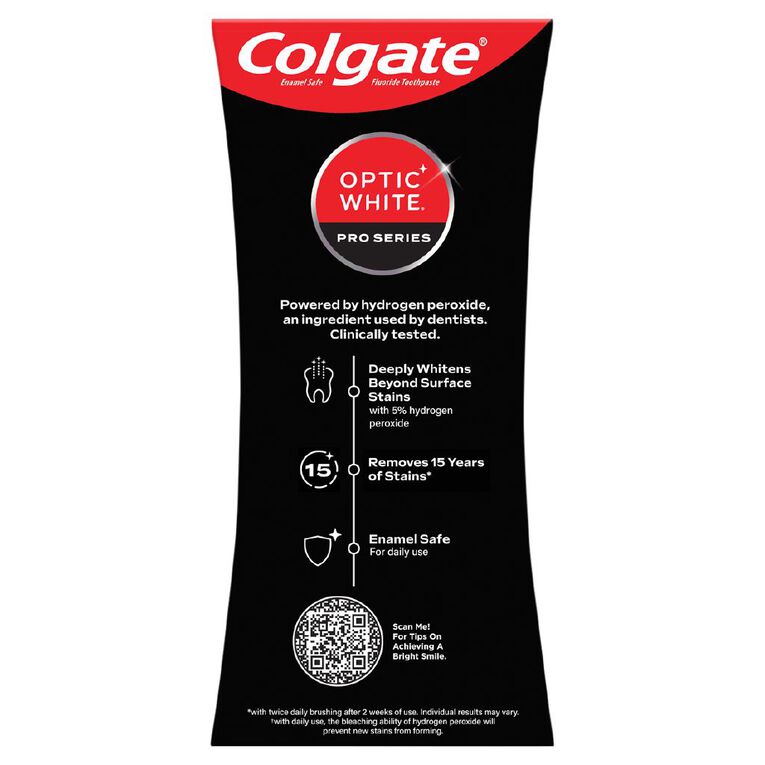 Colgate Optic White Pro Series Stain Shield Toothpaste 80g, , hi-res