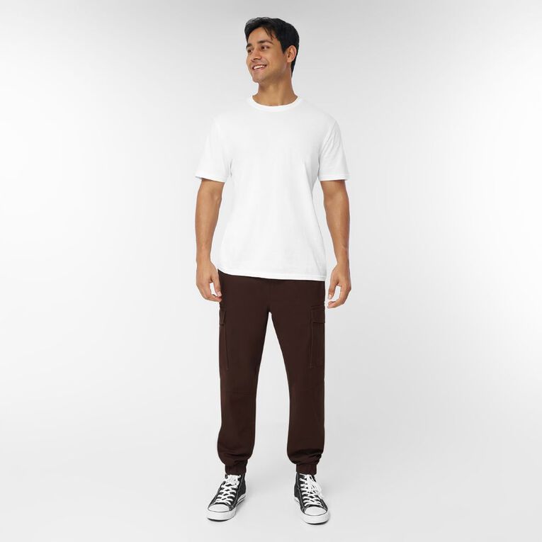 H&H Men's Cuffed Cargo Pants, Brown Dark, hi-res