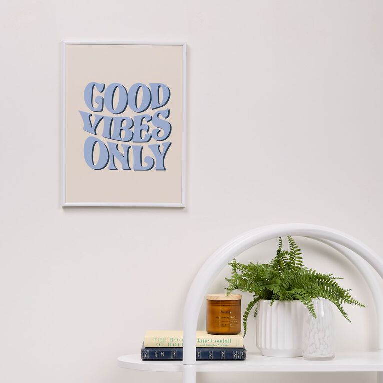 Living & Co Framed Print Good Vibes Only, , hi-res