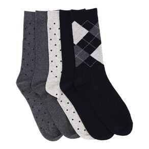 H&H Men's Crew Business Sock 5 Pack